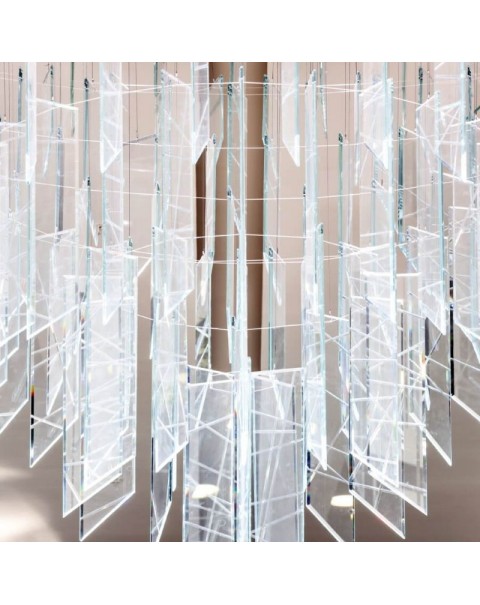 Living Room Villa Creative Flake Crystal Glass Chandelier