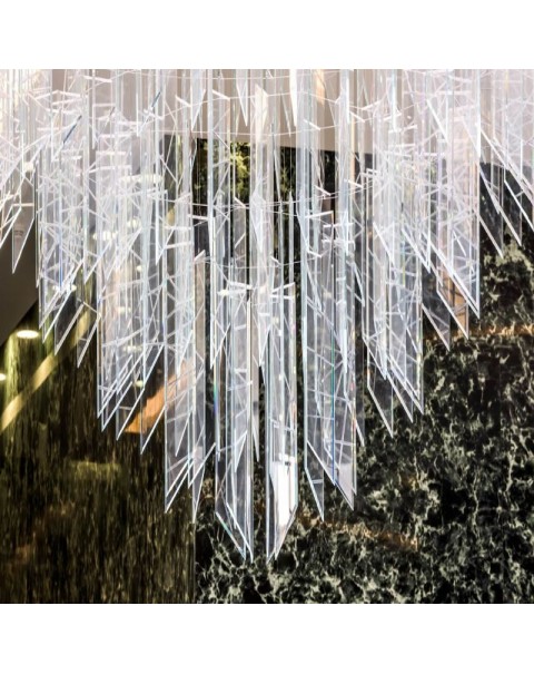 Living Room Villa Creative Flake Crystal Glass Chandelier