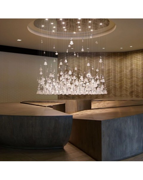 Showroom Villa Clubhouse Crystal Glass Chandelier