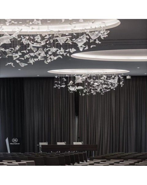 Villa hotel living room shard crystal glass chandelier