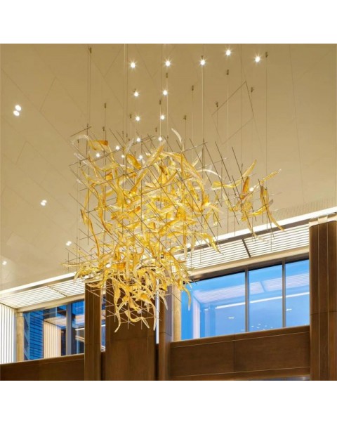 Living Room Villa Art Crystal Glass Chandelier