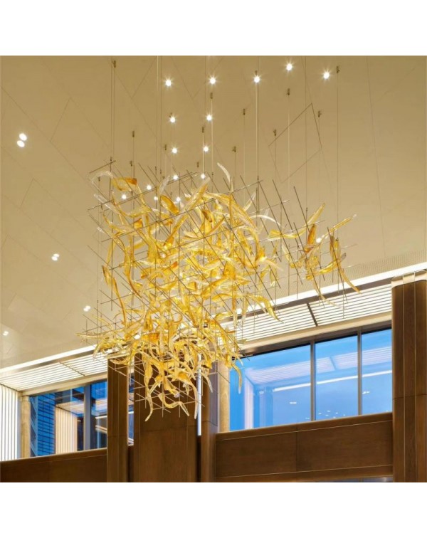 Living Room Villa Art Crystal Glass Chandelier