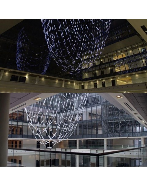 Villa hotel lobby clubhouse crystal glass creative meteor shower chandelier