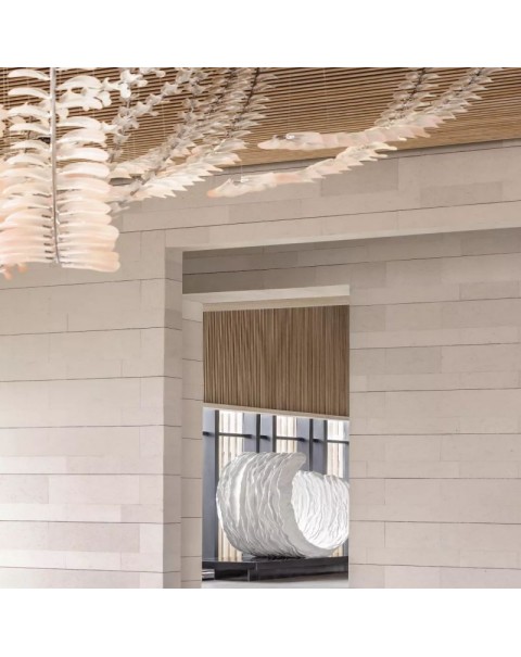 Villa hotel clubhouse crystal glass feather chandelier