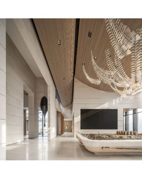 Villa hotel clubhouse crystal glass feather chandelier