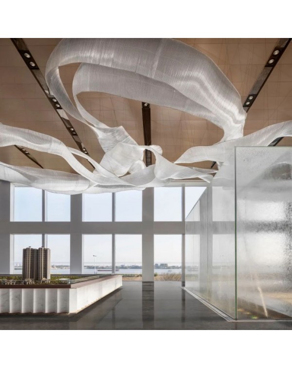 Modern Simple Hotel Villa Lobby Crystal Glass Floa...