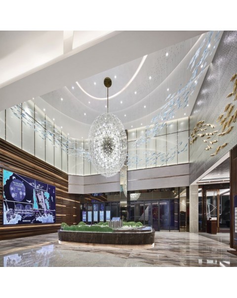 Villa showroom clubhouse art crystal glass orb chandelier