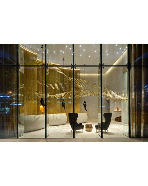 Glass Tube Modeling Chandelier