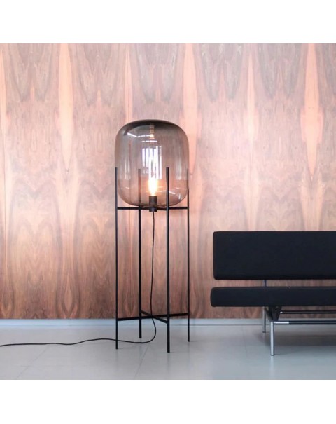 Scandinavian living room floor lamp bedroom bedside study glass winter melon table lamp hotel designer retro industrial style