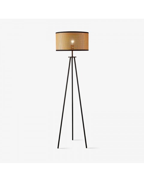Scandinavian simple floor lamp living room sofa study bedroom bedside personalised rattan retro vertical floor lamps