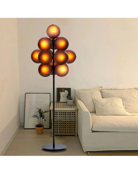 Scandinavian table lamp corrugated ball creative personality designer model house table lamp bedroom living room grape glass floor lamps