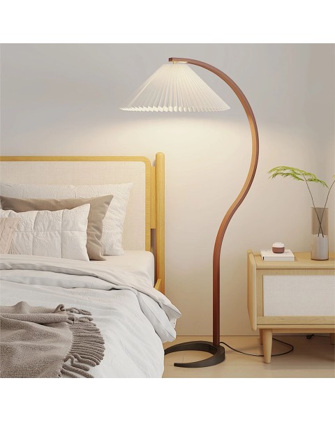 Pleated floor lamp vintage vintage Danish French living room bedroom ins Scandinavian American log floor lamps