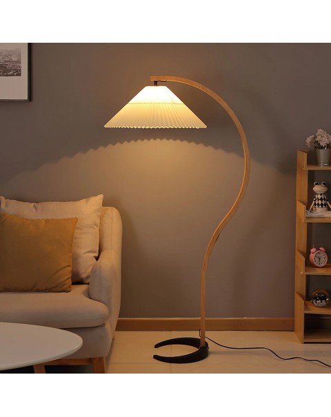 Pleated floor lamp vintage vintage Danish French living room bedroom ins Scandinavian American log floor lamps