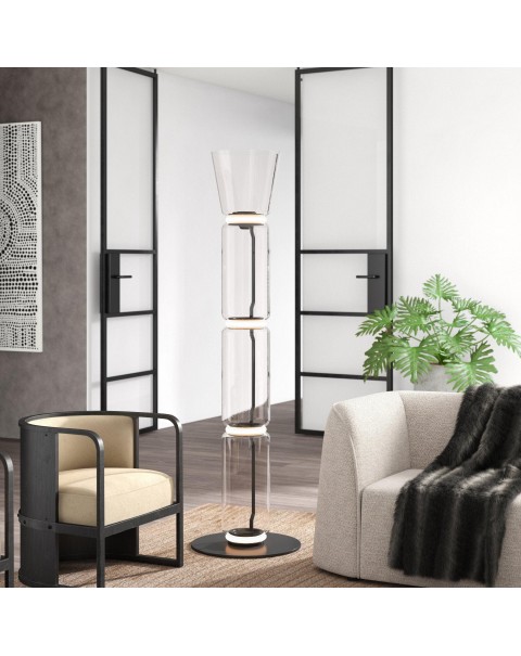 Scandinavian creative designer glass barrel floor lamp post-modern personality minimalist living room bedroom standing light