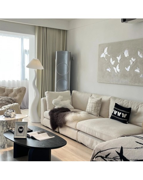 Vintage cream wind pleated floor lamp Scandinavian art creative personality bedroom study living room sofa beside decorative light