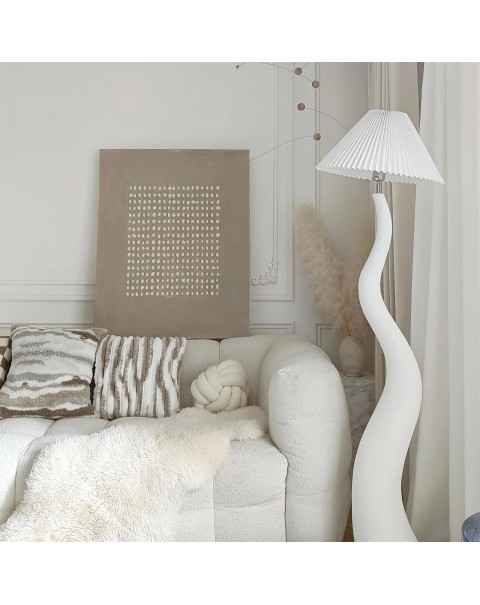 Vintage cream wind pleated floor lamp Scandinavian art creative personality bedroom study living room sofa beside decorative light
