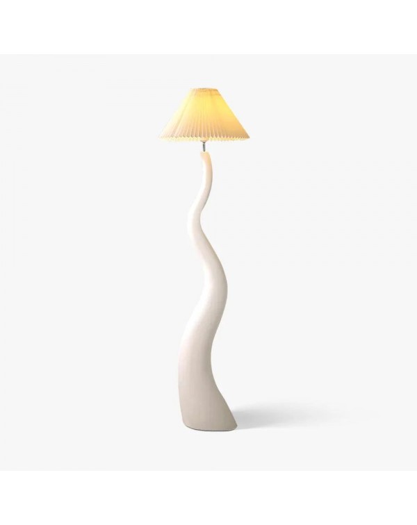 Vintage cream wind pleated floor lamp Scandinavian...