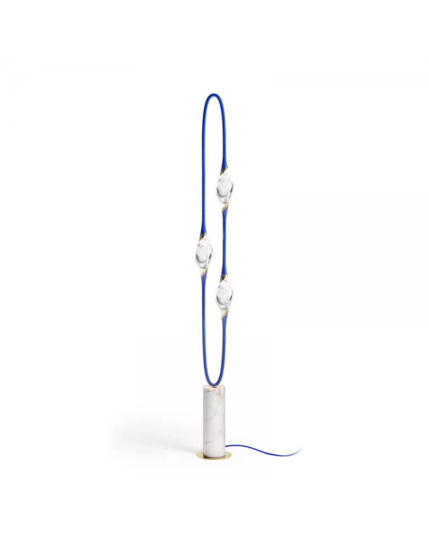 Modern light luxury minimalist crystal floor lamp model house marble living room bedroom decorative standing lamp designer art