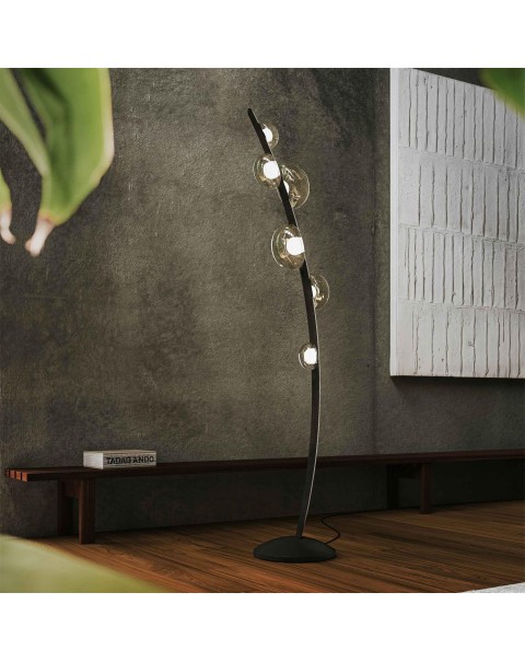 Postmodern glass matza floor lamp studio study bedroom living room sofa next to the long vertical light
