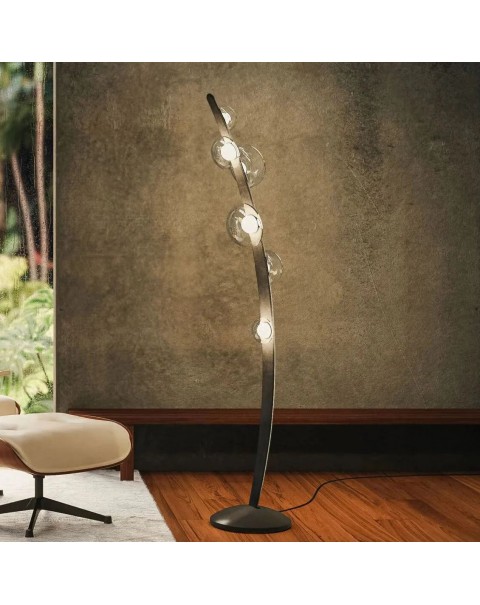 Postmodern glass matza floor lamp studio study bedroom living room sofa next to the long vertical light