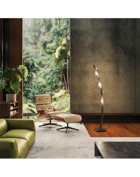 Postmodern glass matza floor lamp studio study bedroom living room sofa next to the long vertical light