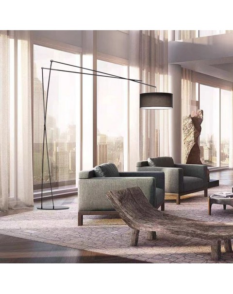 Villa living room floor lamp sofa next to the coffee table Scandinavian minimalist design artistic sense of the showroom sales floor vertical light