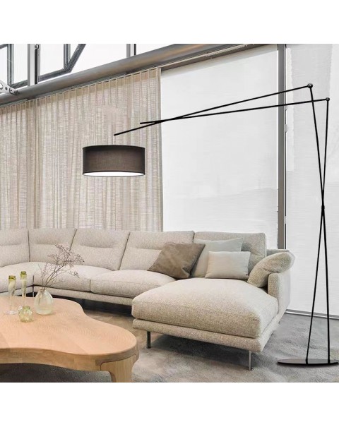 Villa living room floor lamp sofa next to the coffee table Scandinavian minimalist design artistic sense of the showroom sales floor vertical light