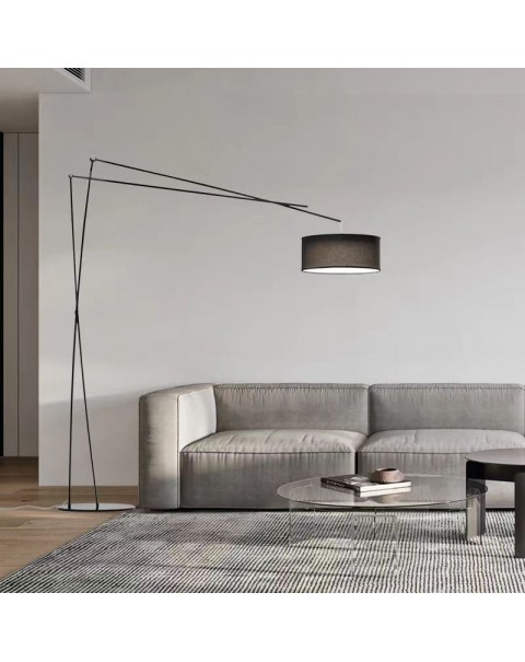 Villa living room floor lamp sofa next to the coffee table Scandinavian minimalist design artistic sense of the showroom sales floor vertical light