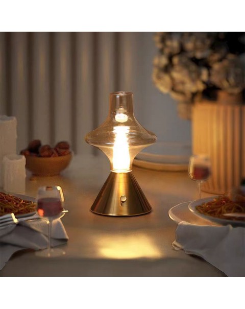 Touch Table Lamp Bar Restaurant Scandinavian Minimalist Retro Rechargeable LED Table Lamp Premium Sense Decoration Design Ambient Lights