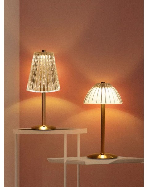 Table Lamp Bedroom Nightstand Lamp American Retro Light Luxury Diamond Crystal Lamp Premium Feeling Ambiance Lamp Touch Night Lights