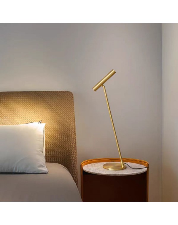 Scandinavian copper table lamp creative art sense ...