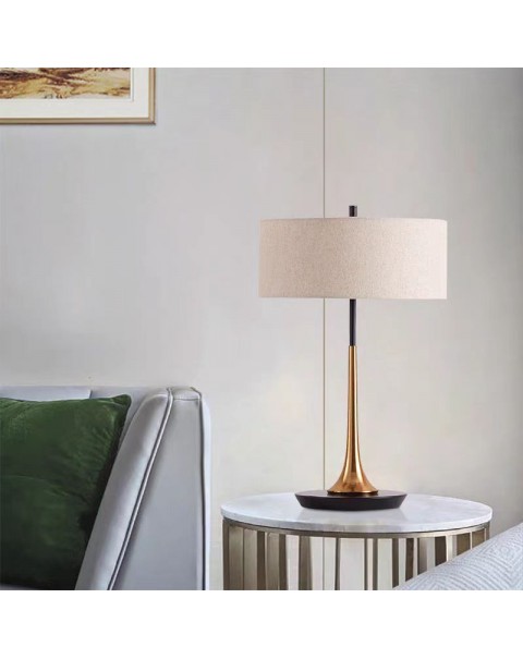 Scandinavian simple modern retro American table lamp bedroom living room study light luxury hotel creative bedside warm lamps and lanterns