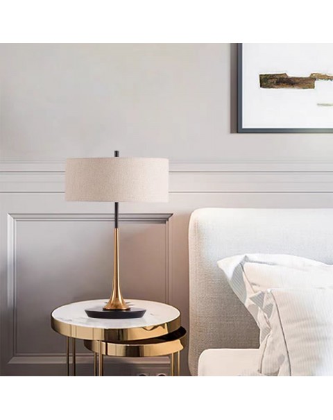 Scandinavian simple modern retro American table lamp bedroom living room study light luxury hotel creative bedside warm lamps and lanterns
