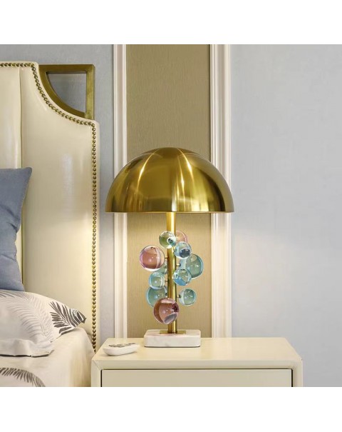 Scandinavian post-modern crystal table lamp designer model house villa hotel bedside bedroom American minimalist floor lamps