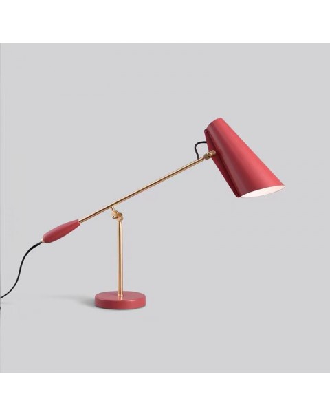 Scandinavian Creative Table Lamp Red Study Work Lamp Art Nightstand Decoration Bedroom Designer Table Lamps