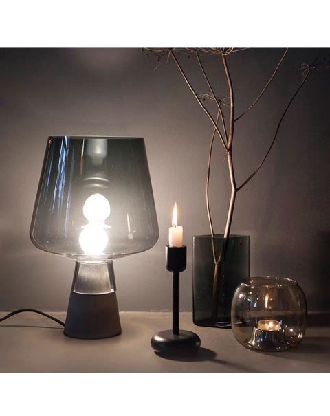 Scandinavian post-modern minimalist bedroom bedside cement lamp living room study lamp table lamp personalised creative glass small table lamps