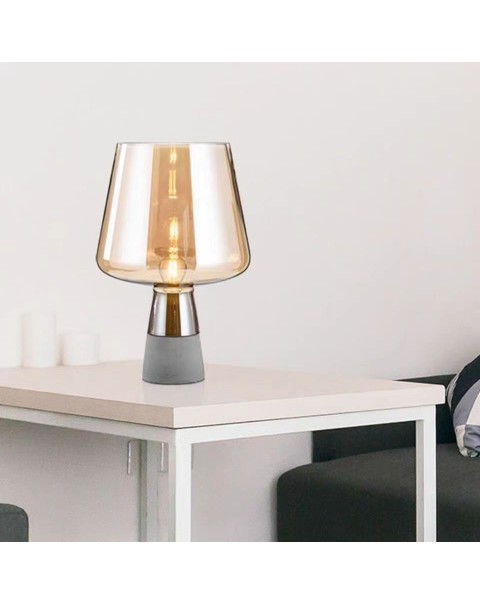 Scandinavian post-modern minimalist bedroom bedside cement lamp living room study lamp table lamp personalised creative glass small table lamps