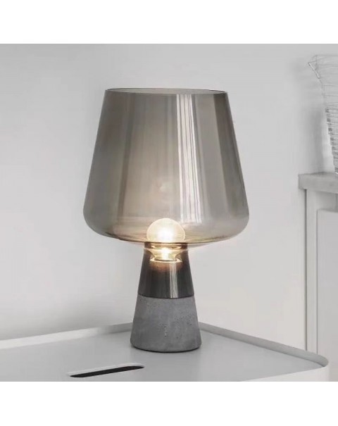 Scandinavian post-modern minimalist bedroom bedside cement lamp living room study lamp table lamp personalised creative glass small table lamps