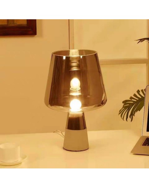 Scandinavian post-modern minimalist bedroom bedside cement lamp living room study lamp table lamp personalised creative glass small table lamps
