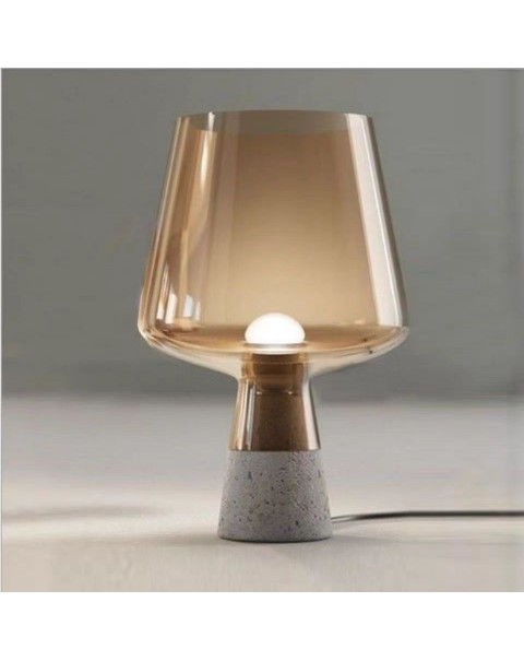 Scandinavian post-modern minimalist bedroom bedside cement lamp living room study lamp table lamp personalised creative glass small table lamps