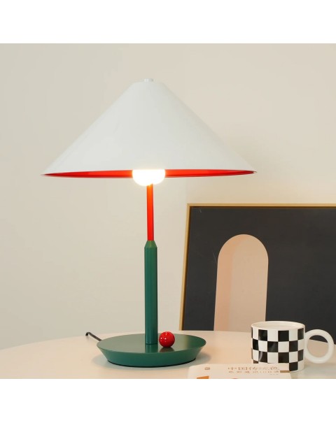 Scandinavian simple bedroom bedside mushroom table lamp modern living room study eye care dimming atmosphere colorful bucket hat table lamps