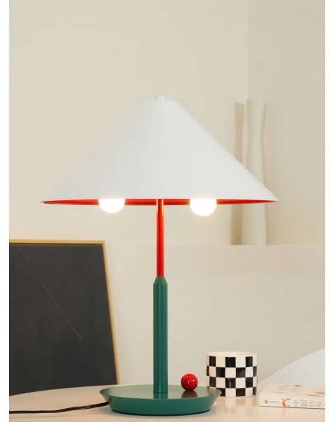 Scandinavian simple bedroom bedside mushroom table lamp modern living room study eye care dimming atmosphere colorful bucket hat table lamps