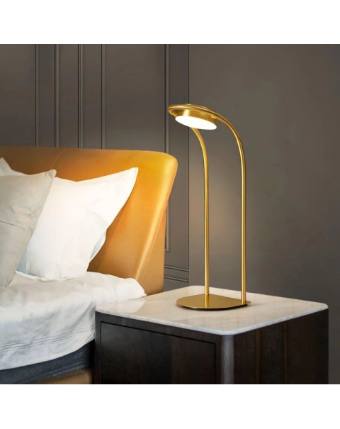 Scandinavian copper table lamp bedroom bedside lamp creative modern light luxury minimalist designer office desk reading light