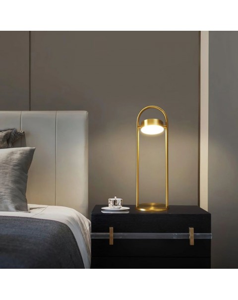 Scandinavian copper table lamp bedroom bedside lamp creative modern light luxury minimalist designer office desk reading light