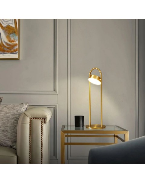 Scandinavian copper table lamp bedroom bedside lamp creative modern light luxury minimalist designer office desk reading light