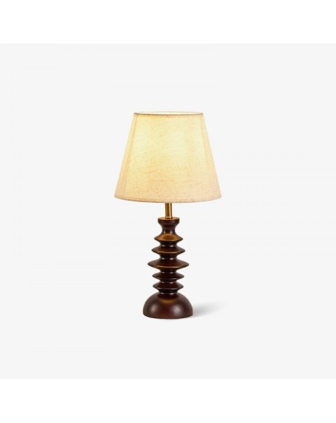 Vintage solid wood Nanyang style eye-care table lamps antique wabi-sabi style bedside lamps study living room bedroom ambient lighting