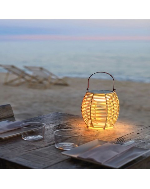Outdoor Lights Waterproof Patio Carry Lamp Lawn Lamp Camping Lamp Garden Villa Outdoor Solar Handmade Weaving Lights