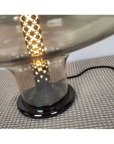 New modern Scandinavian marble table lamp creative simple designer study bedroom bedside travertine glass table lamps