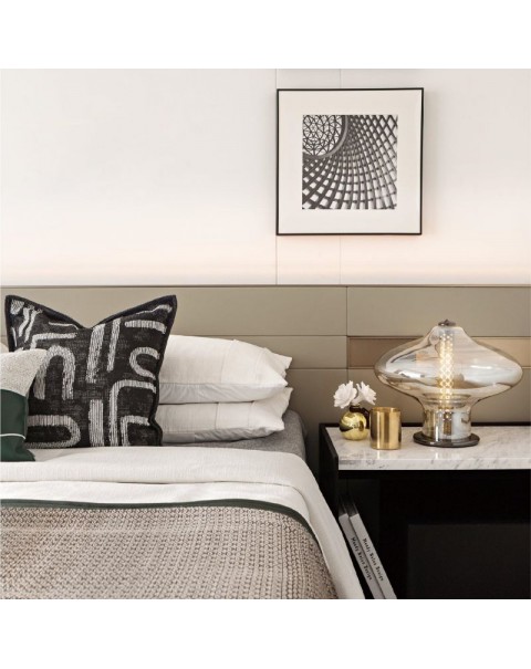 New modern Scandinavian marble table lamp creative simple designer study bedroom bedside travertine glass table lamps