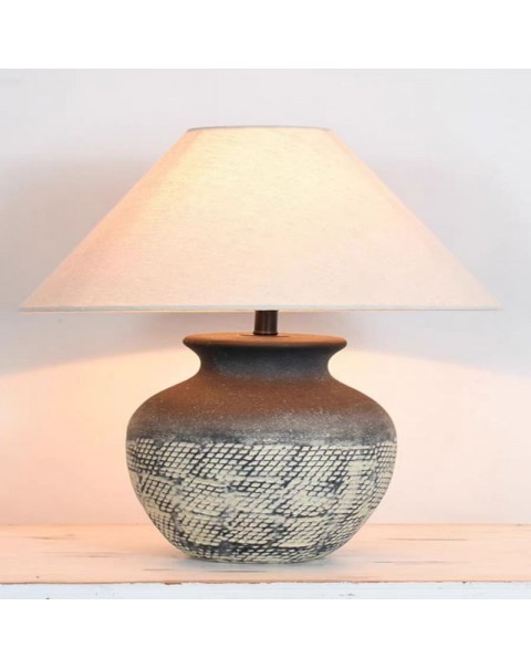 New Chinese Japanese wabi-sabi style ceramic table lamp living room bedroom bedside lamp retro B&B villa designer ornaments